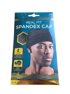 NWT Titan Real Fit Premium Collection Spandex Black Cap